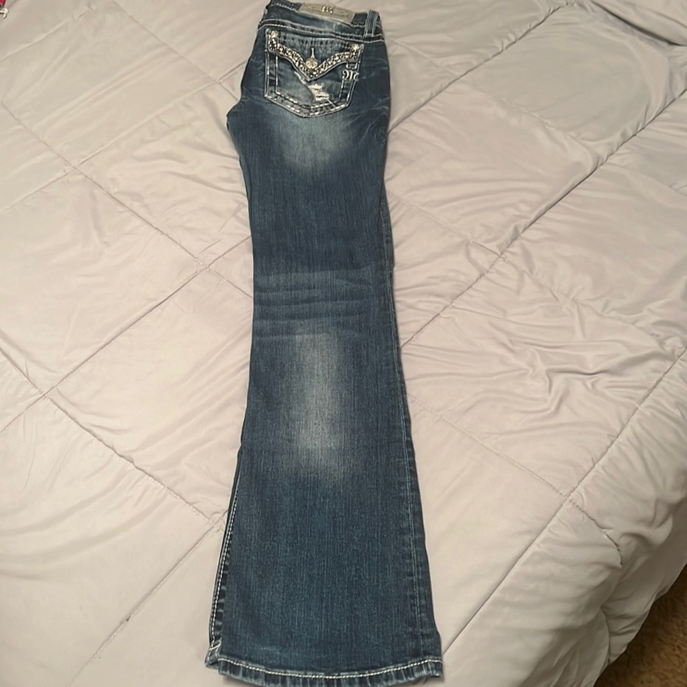 MISS ME distressed bootcut jeans